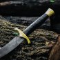 Egyptian Khopesh Sword 25″ Full tang Hand Forged Damascus Khopesh Sword with Leather Handle