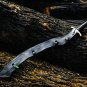 Egyptian Khopesh Sword 25″ Full tang Hand Forged Damascus Khopesh Sword with Leather Handle