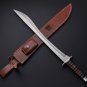 Custom Made D2 tool Steel Modern Falcata Kopis SHORT Sword With Leather Sheath