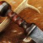30â Unique Damascus Steel Handmade Roman Gladius Sword with Leather Sheath