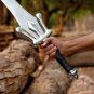 Handmade Carbon Steel He-Man The Power Sword with Handmade Leather Sheath