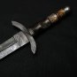 Unique Vikings Sword - Hand Forged Damascus Steel Sword with Leather Sheath