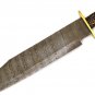 25 inches Montana Stag Handle Bowie Knife Damascus Steel Hunting Camping Knife