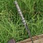 Tri Dagger Hand Forged Damascus Steel Full Tang Knife with Leather Sheath