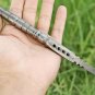 Tri Dagger Hand Forged Damascus Steel Full Tang Knife with Leather Sheath