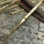 Tri Dagger Hand Forged Brass Full Tang Throwing Kris Blade Boot Knife with sheath