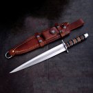Arkansas Toothpick Dagger Handmade Carbon Steel Knife with Sheath, Gift for Men
