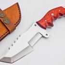 Tracker Knife - Handmade carbon steel Hunting & Camping knife with Leather sheath