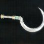 Handmade Carbon Steel Moon Moon Crescent Knife with Leather Sheath