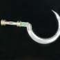 Handmade Carbon Steel Moon Moon Crescent Knife with Leather Sheath