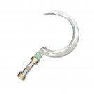 Handmade Carbon Steel Moon Moon Crescent Knife with Leather Sheath