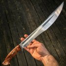 Custom Handmade D2 Steel Drop Point Knife with Micarta Handle, Hunting Camping Knife