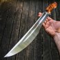 Custom Handmade D2 Steel Drop Point Knife with Micarta Handle, Hunting Camping Knife