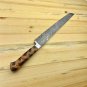 Handmade Damascus Steel Brisket Slicer Billet Carving Knife with Handmade Leather Sheath