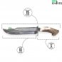 Stag Antler Bowie Knife - Stag Horn knife gift for Him, Gift for Men, Anniversary Gift for Husband