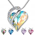 925 Sliver Heart Shaped Geometric Necklace Jewelry