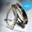 Canal Boat Aluminium 15" Porthole Window Silver Nickel Door Glass Porthole Decor Nautical Ship Gift