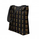 Damask Pattern Tote Bag Black