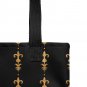 Damask Pattern Tote Bag Black