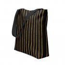 Stripe Print Black Tote Bag
