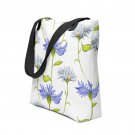 Watercolor Wildflower Print Tote Bag