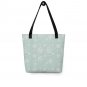White Hand Draw Flower Tote Bag