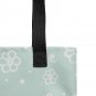 White Hand Draw Flower Tote Bag