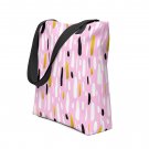 Brush Strokes Trendy Tote Bag Pink