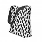 Black Brush Strokes Print Tote Shopper Bag