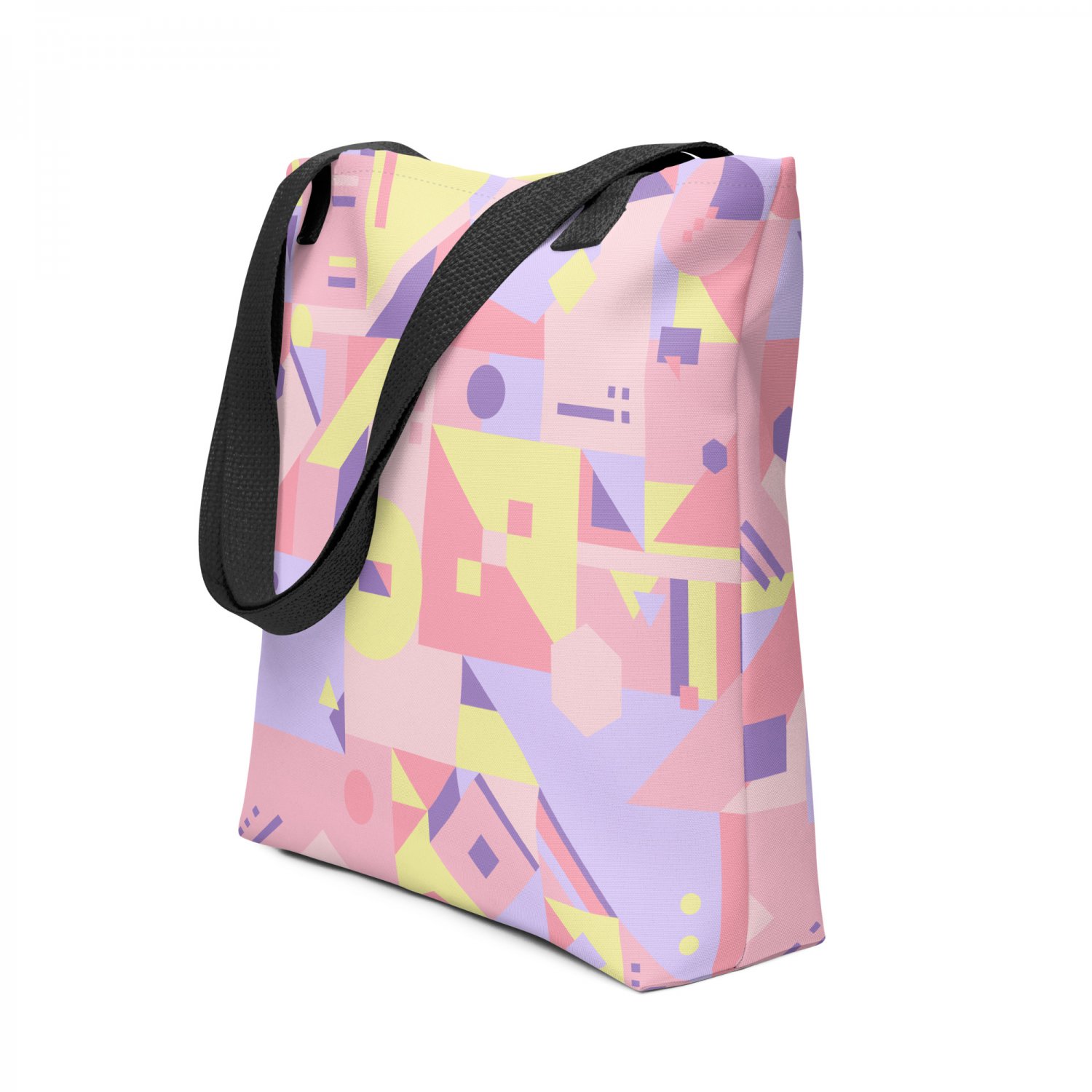 Abstract Mosaic Geometry Tote Bag Canvas