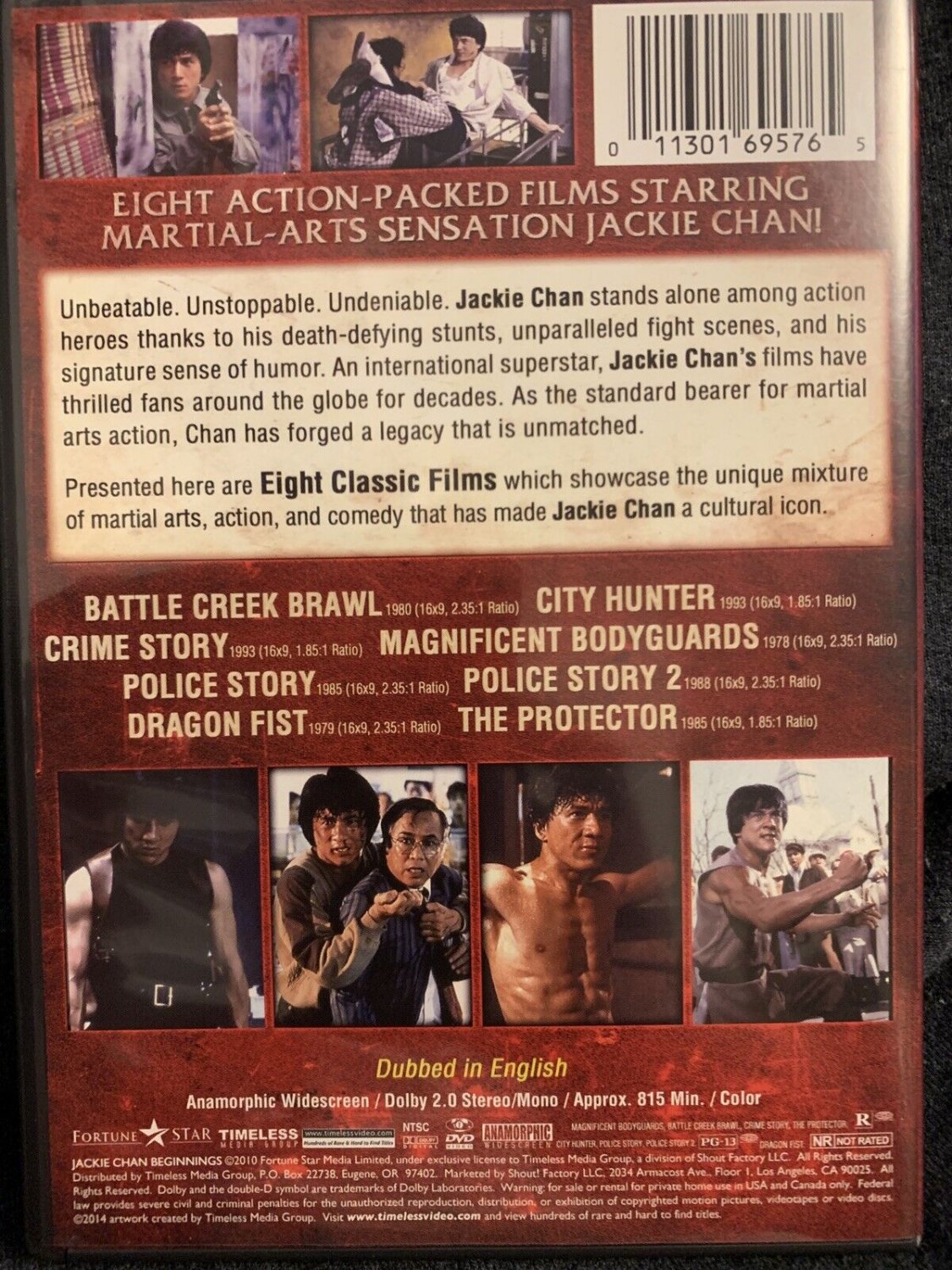 Jackie Chan 8 Film Collection (DVD) Ultimate Kung Fu action!