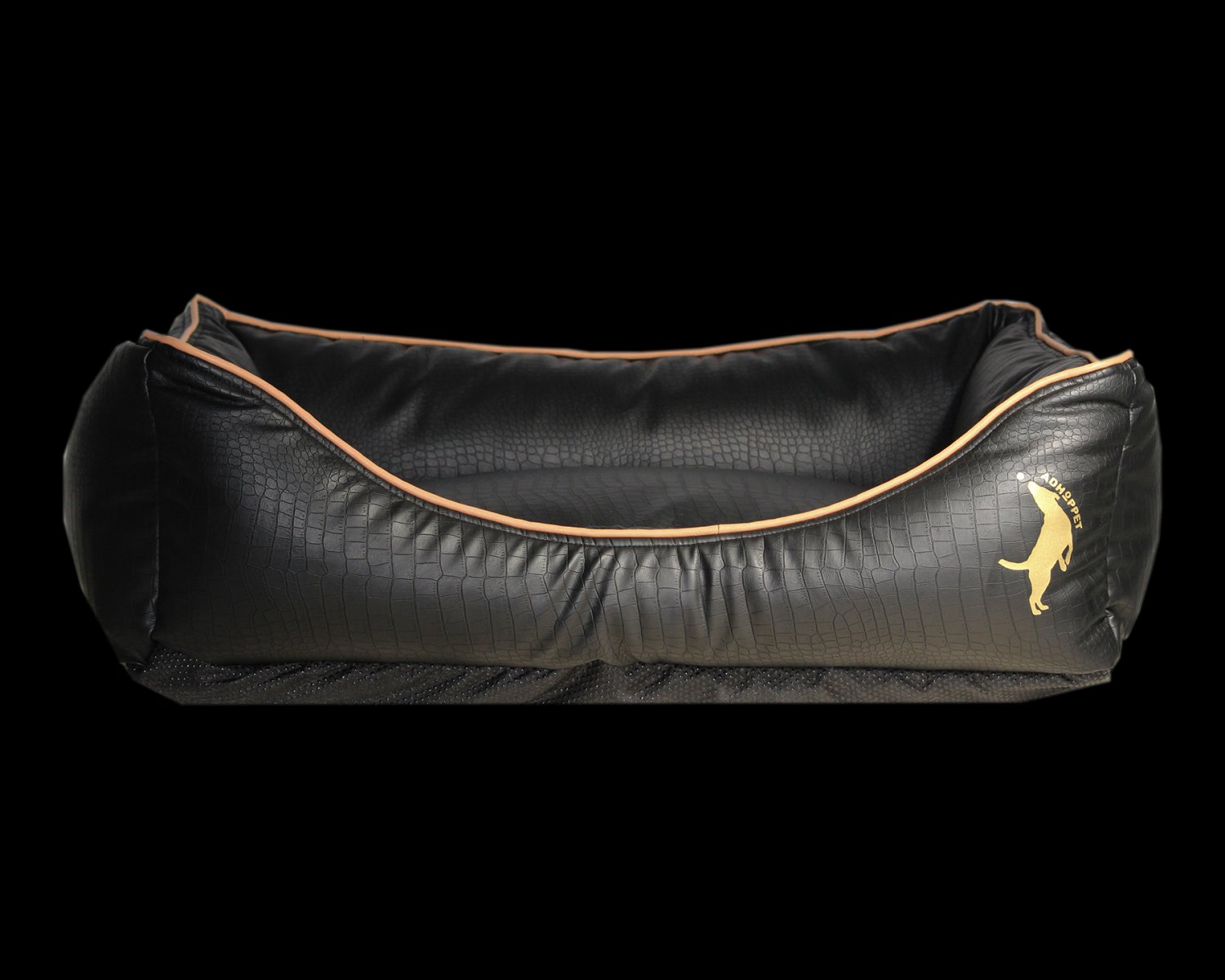 Fashion Style High Quality Easy Clean PU Leather Black Dog Sofa