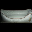 Fashion Style High Quality Easy Clean PU Leather Light Green Dog Sofa