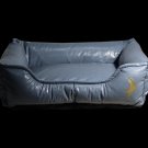 K57 oil leather high-end PU leather easy to clean light blue dog sofa
