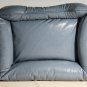 K57 oil leather high-end PU leather easy to clean light blue dog sofa