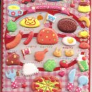 Q-Lia Kids Seal Various Kids' Lunch Foods Puffy Sticker Sheet