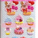 Lemon Co. Cupcakes, Macarons, and Candies Mini Sticker Sheet with Rhinestones