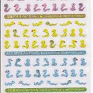 Mind Wave Fortune Multicolored Snakes Sparkly Sticker Sheet
