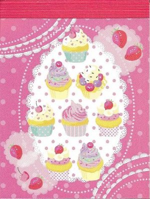 Phoenix Co. Prele Pink Cupcakes Mini Memo Pad