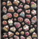 Crux Glittery Puffy Desserts Sticker Sheet