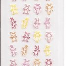 G.C. Inc. Cute Dancing Rabbits Sticker Sheet