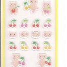 Hallmark Glittery Pigs and Cherries Sticker Sheet