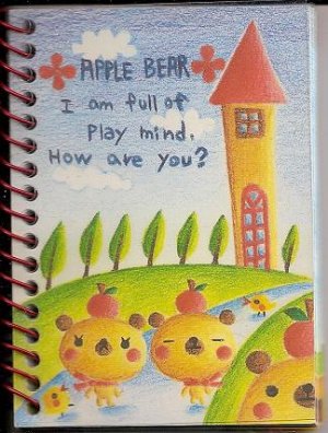 Kamio Apple Bears Mini Spiral Notebook