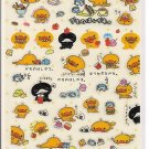 San-X Yellow and Black Ducks Sparkly Sticker Sheet