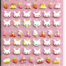 Kamio Milky Chan Bunnies Puffy Sticker Sheet