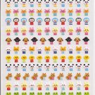 Kamio Petit Mark Seal Mini Animals Sticker Sheet
