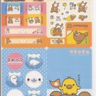San-X Rilakkuma Bear, Mamegoma, and Friends Jumbosealdass Sticker Booklet #13