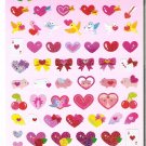 Kamio Hearts and Valentines Sparkly Sticker Sheet