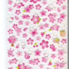 Kamio Pink Sakura Blossoms and Bunnies Sticker Sheet