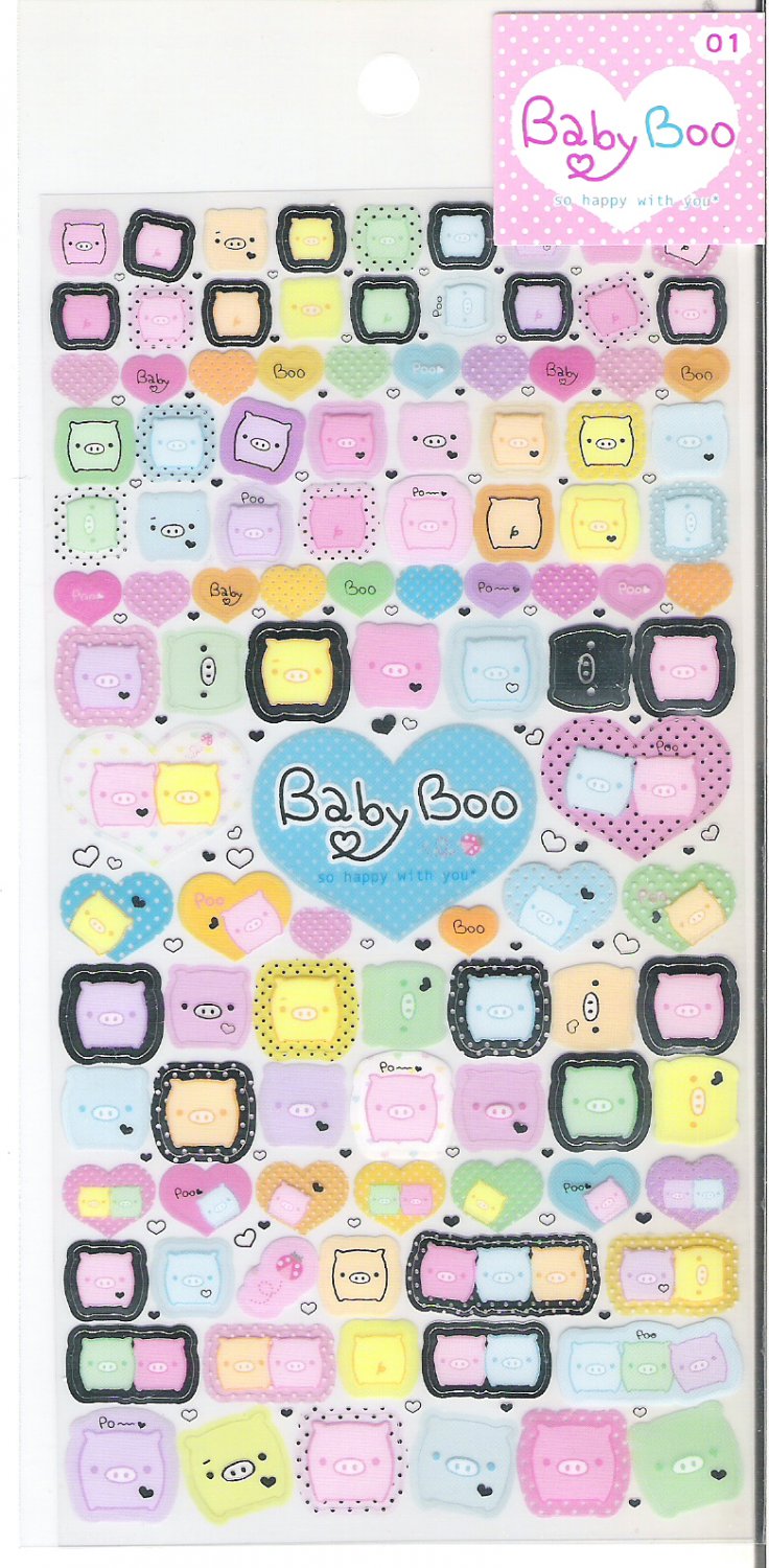 San-X Colorful Baby Boo Sticker Sheet